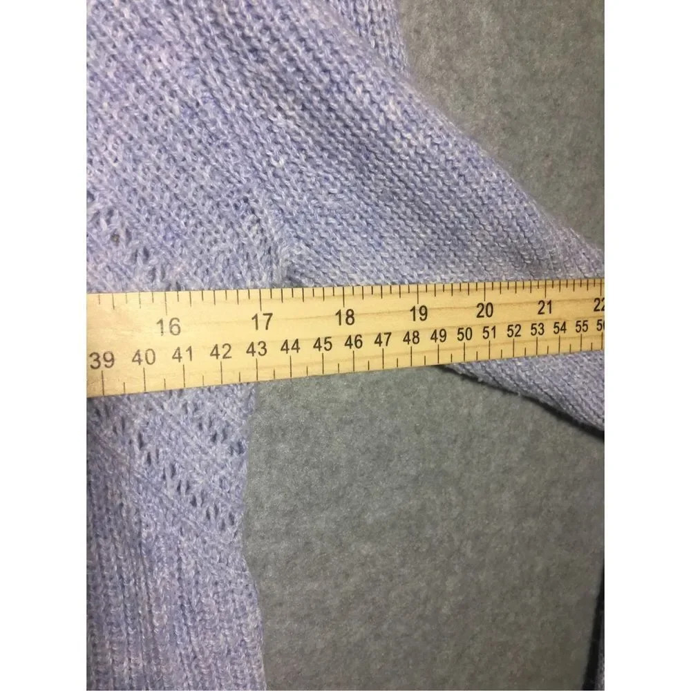 Womens Loft Sweater Ruffle Wrist Casual Mock Neck Winter Feminine Designed - Picture 3 of 5